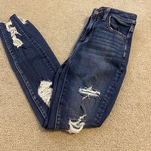 American eagle skinny ripped jean shorts
